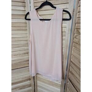 Pleione Women's Pale Pink Printed Sleeveless Blouse Size XL